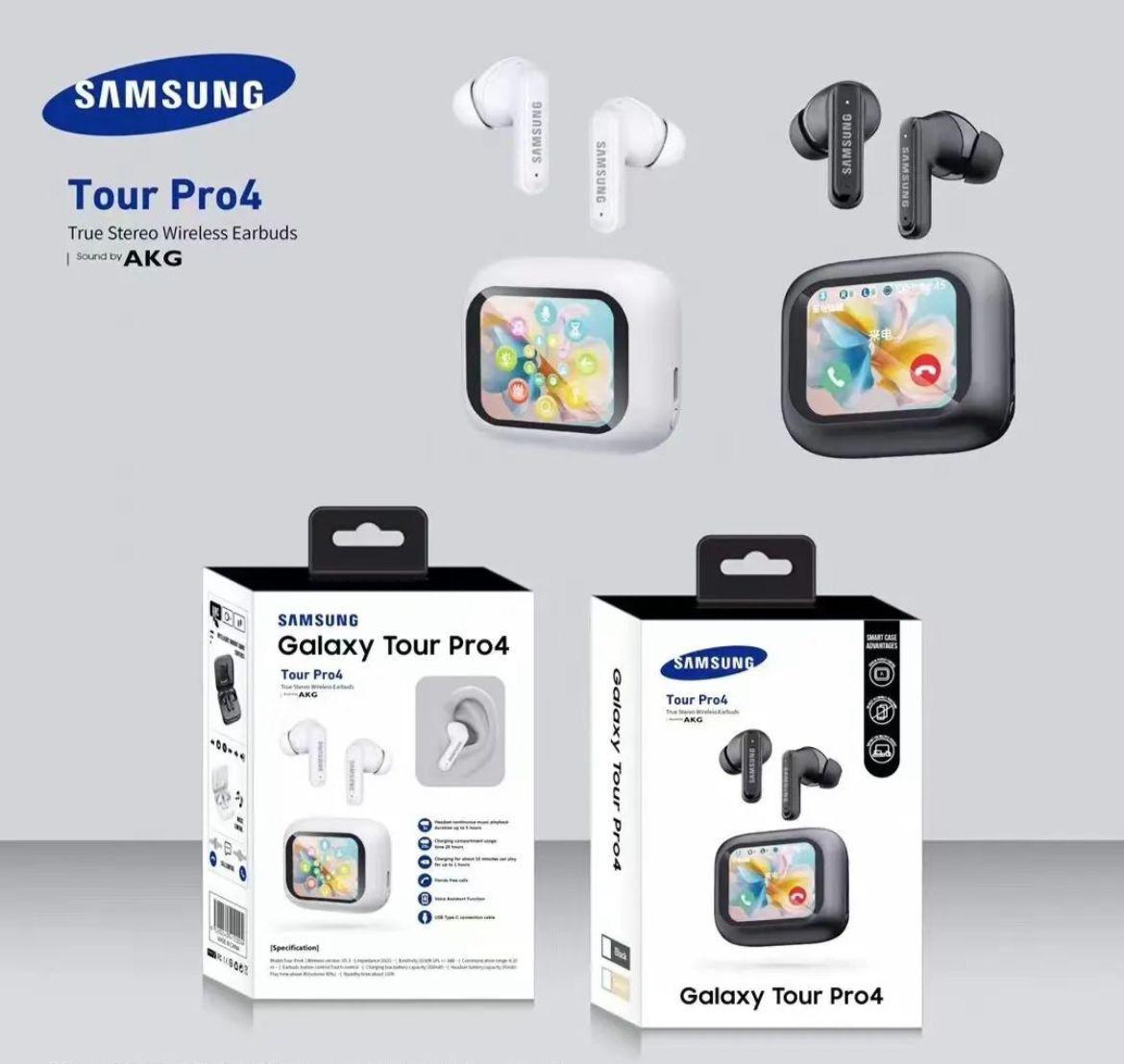 සංදර්ශකය සහිත Samsung Tour Pro 4 රැහැන් රහිත ඉයර්බඩ් 