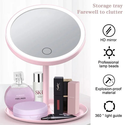 Makeup Mirror With Touchscreen LED