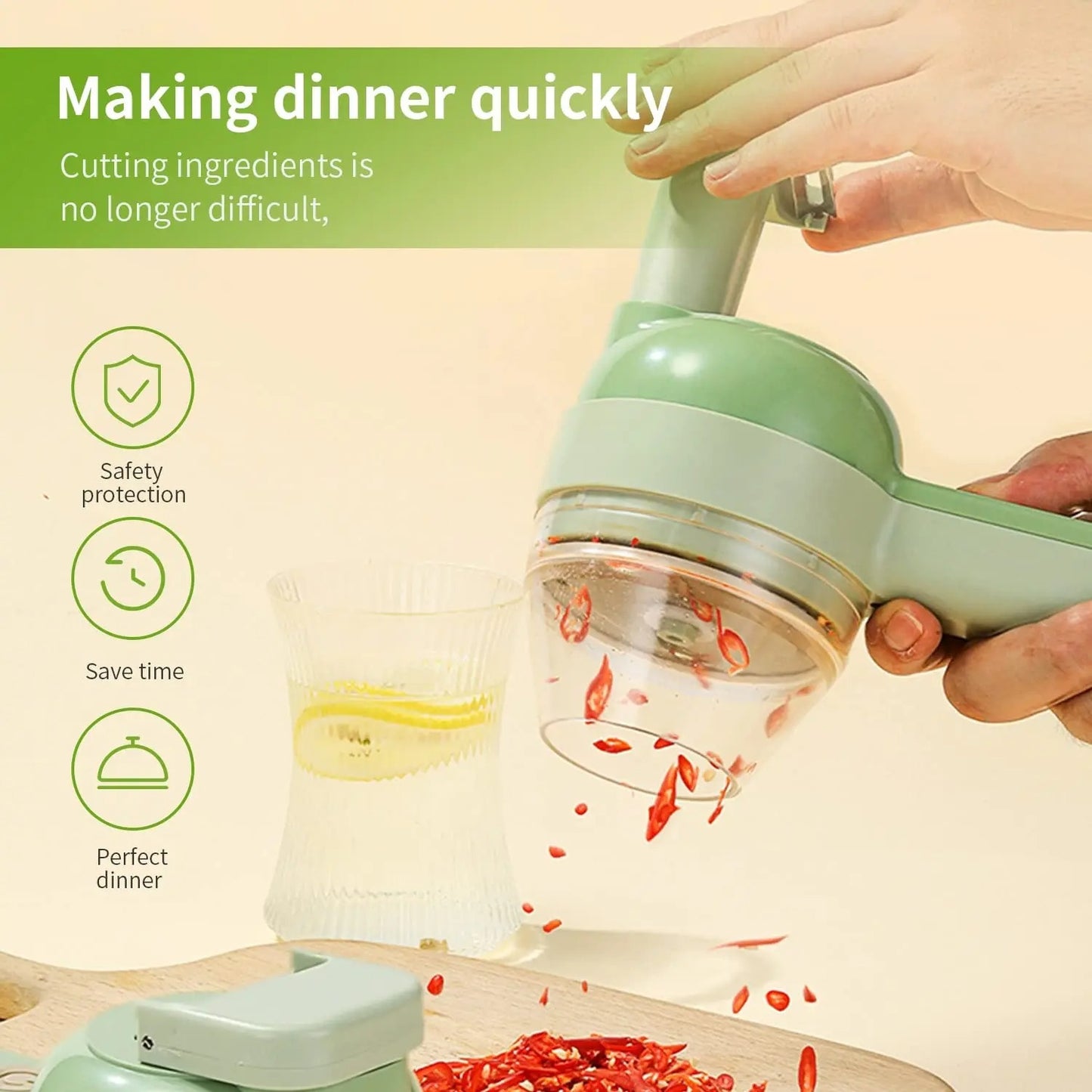 Electric Vegetable Slicer 4 in 1