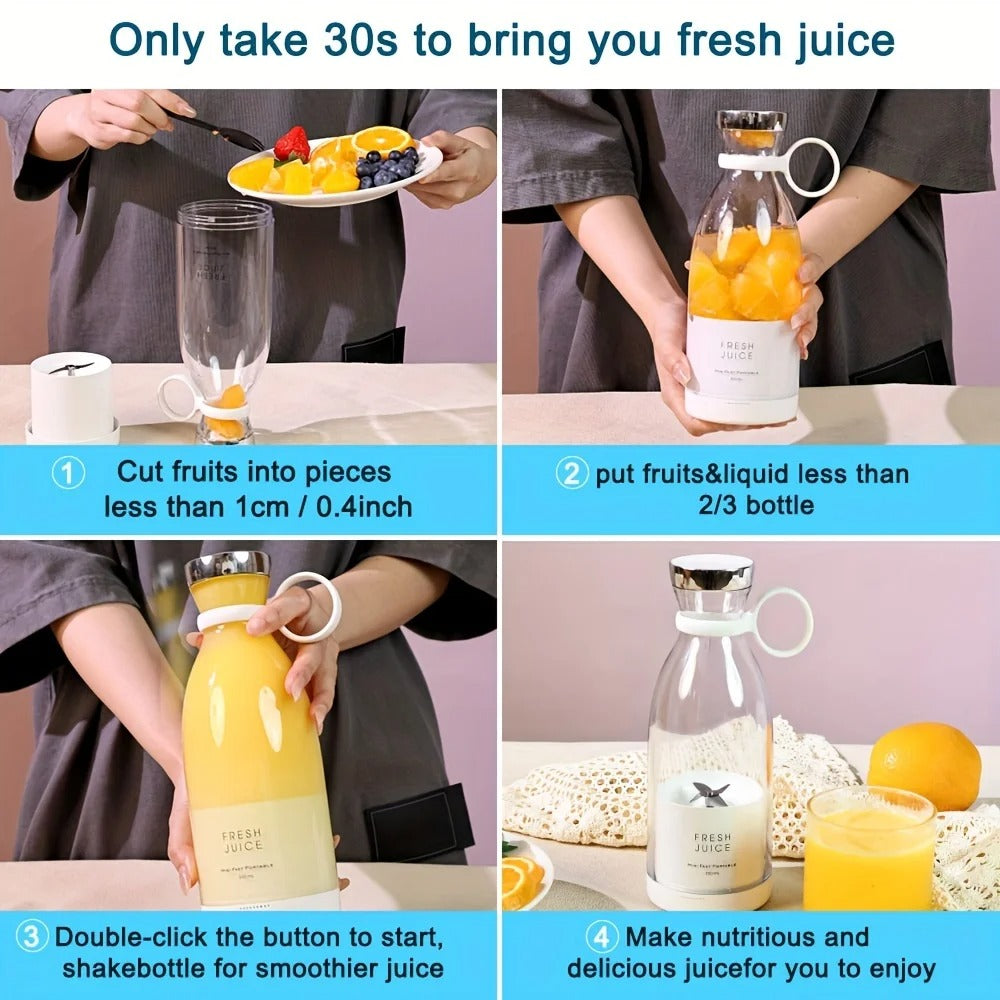 Portable electric juicer blender