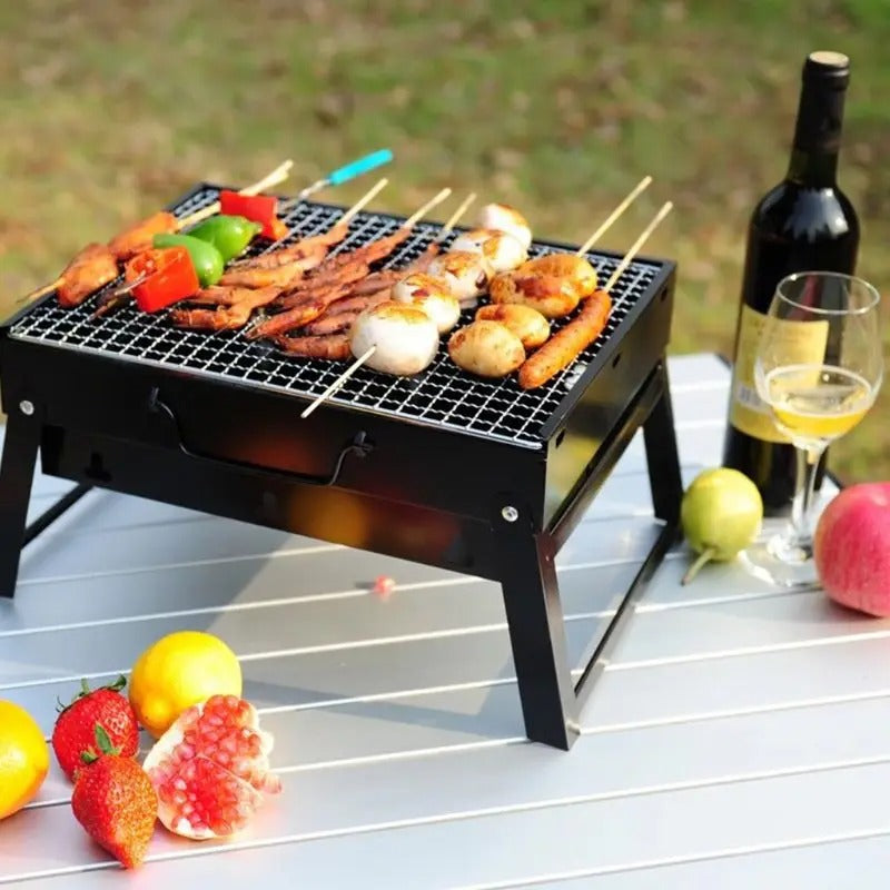 Portable Foldable BBQ Grills Patio Barbecue Charcoal Grill Stove Stainless Steel Outdoor Camping