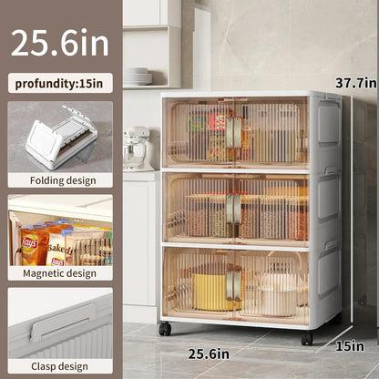 3 Tier Stackable Storage Cabinet