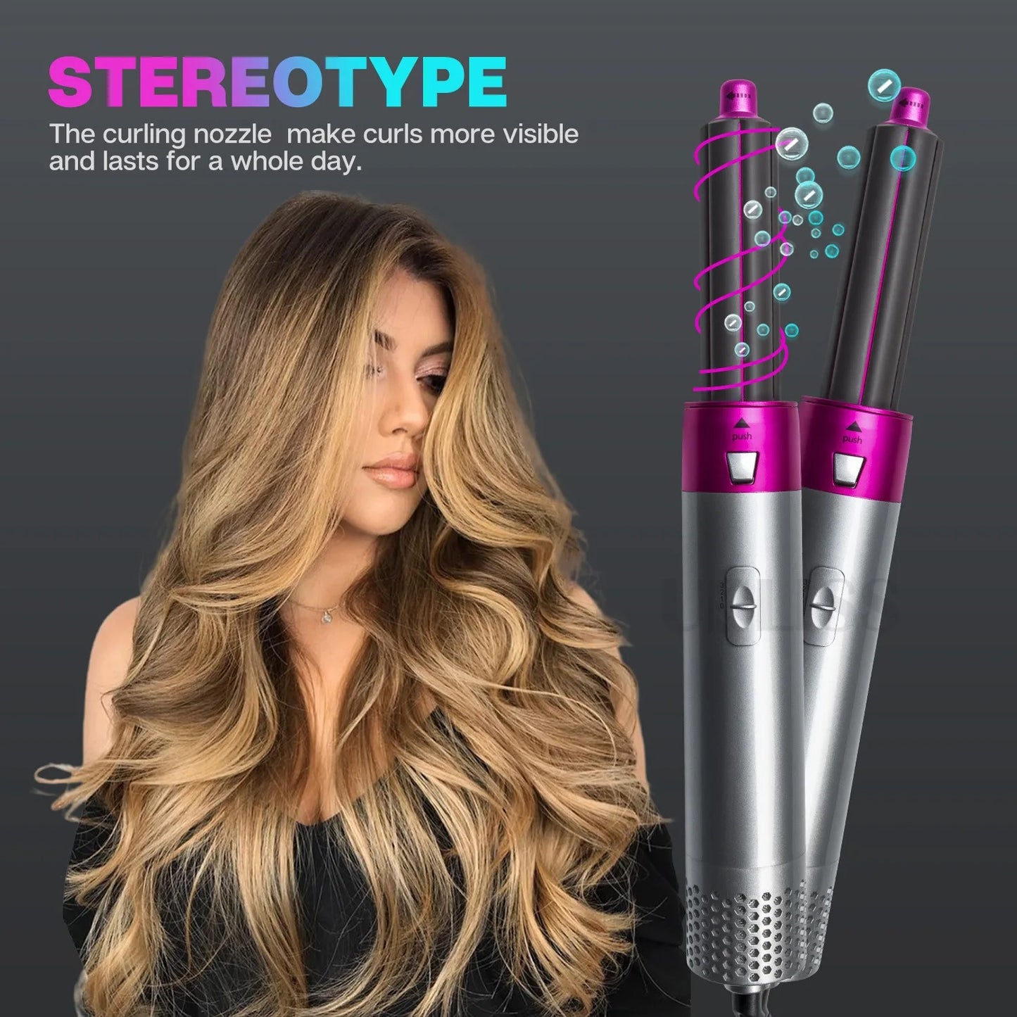 5-in-1 Hot Air Brush | Blow Dry, Curl, Straighten & Style with Ease