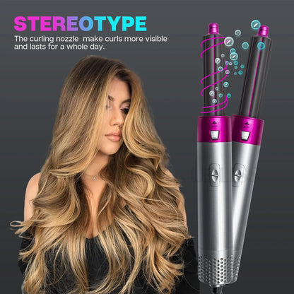 5-in-1 Hot Air Brush | Blow Dry, Curl, Straighten & Style with Ease