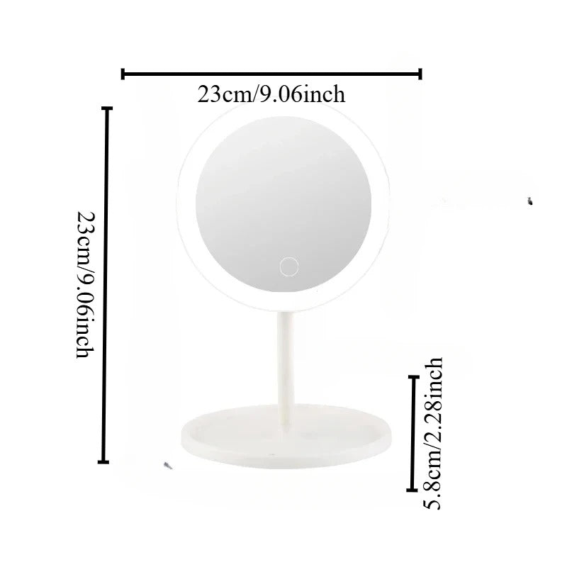 Makeup Mirror With Touchscreen LED