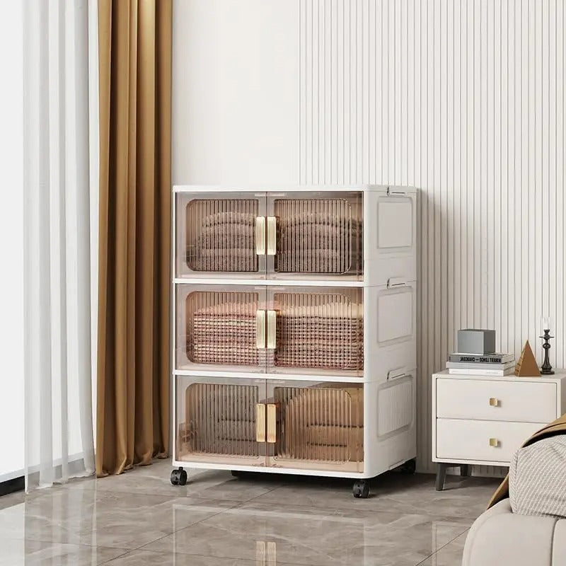 3 Tier Stackable Storage Cabinet