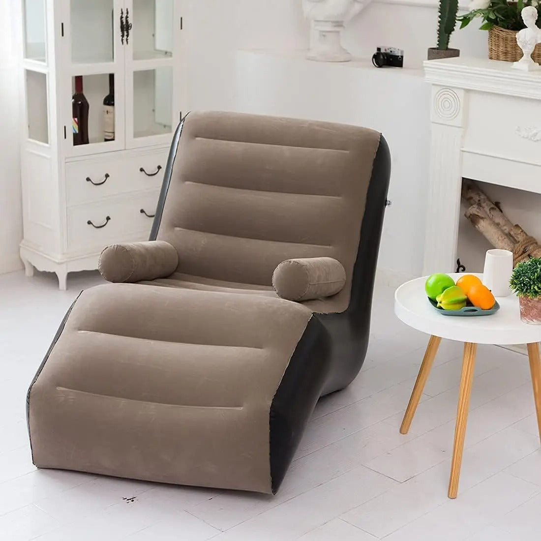 Folding Lazy Sofa,Inflatable Lounge Chair Thickened Durable Folds