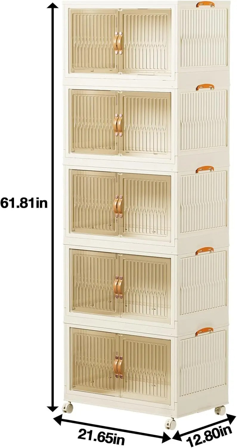 5 Tier Stackable Storage Cabinet