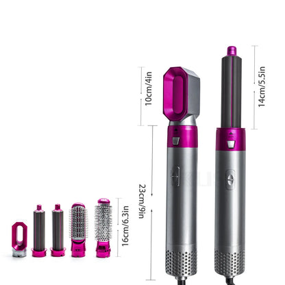 5-in-1 Hot Air Brush | Blow Dry, Curl, Straighten & Style with Ease