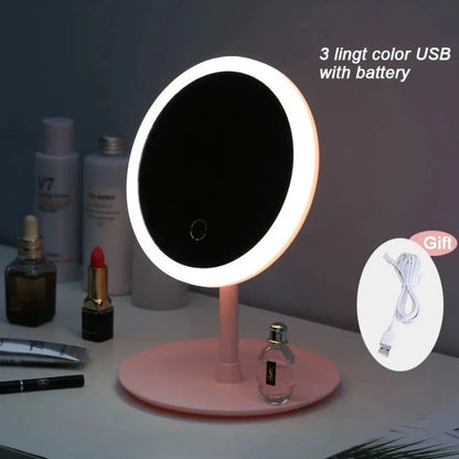 Makeup Mirror With Touchscreen LED