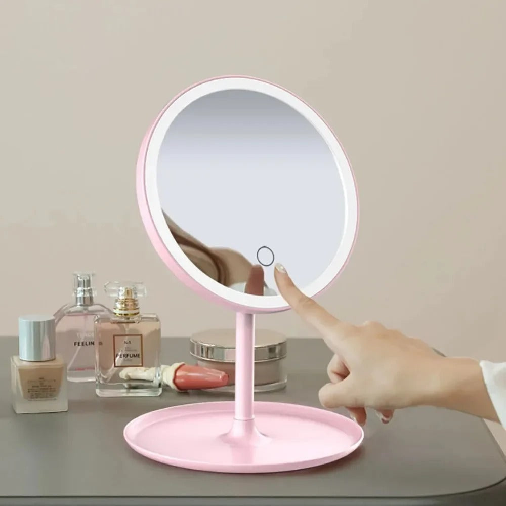 Makeup Mirror With Touchscreen LED