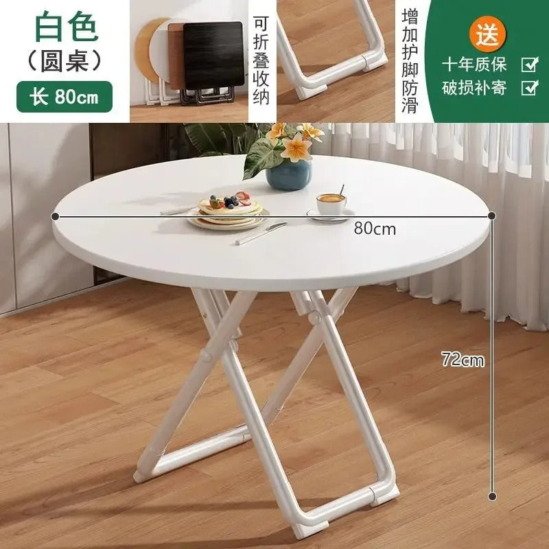 Wooden Folding Dining Round Table